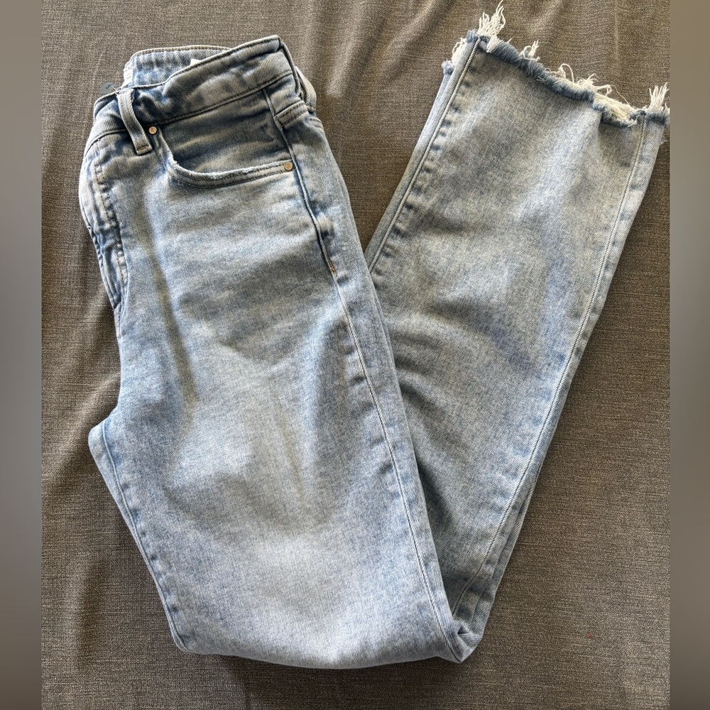 Risen Straight Leg Denim